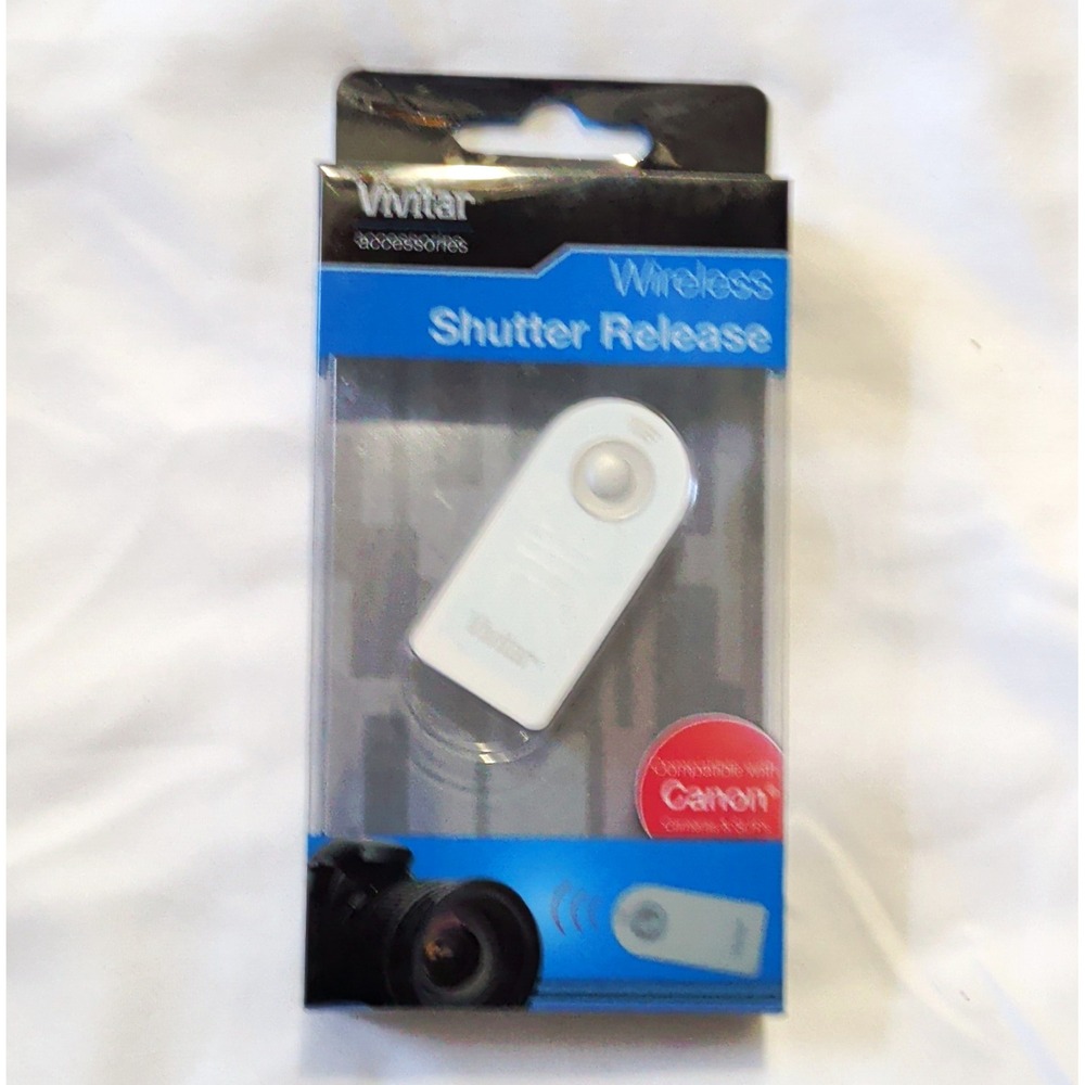 Vivitar Wireless Shutter Release Remote Control for Canon VIV-RC-6000W-CAN White
